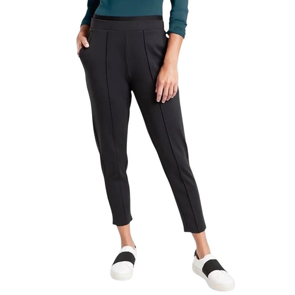 NWT Athleta Venice Pintuck Pant Size XLT XL Tall Black Travel Commute Comfort